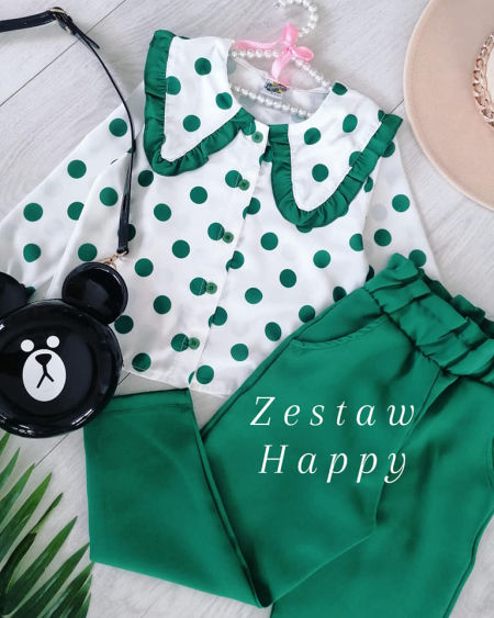 Zestaw Happy Zielony - KARMELOWY BUTIK zdjęcie 2