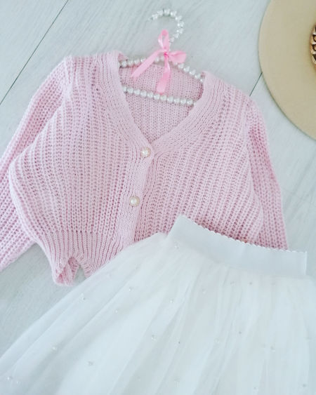 Sweterek Joy Pastelowy Róż - KARMELOWY BUTIK zdjęcie 3