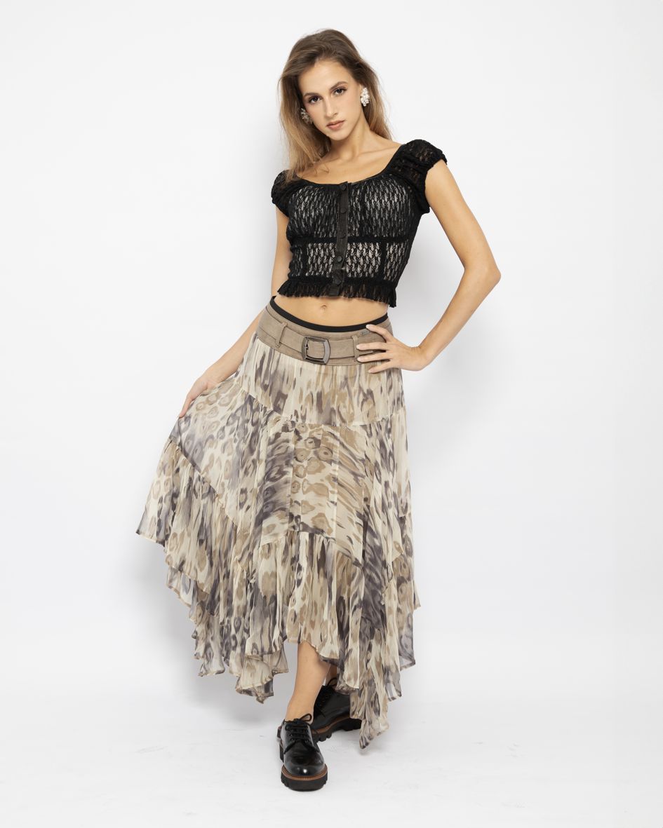 124002 BLACK MILKMAID TOP - By Rieske image 3