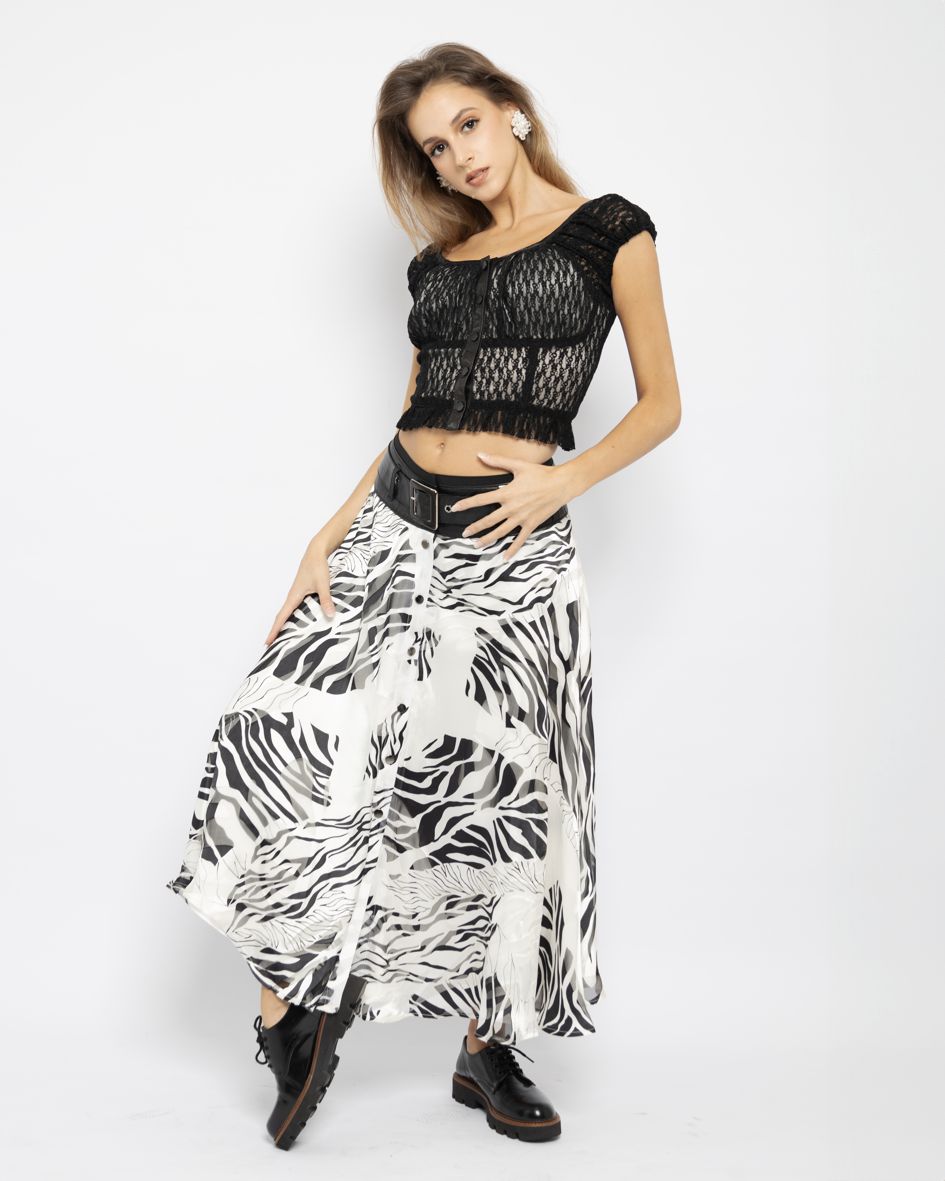 124002 BLACK MILKMAID TOP - By Rieske image 2