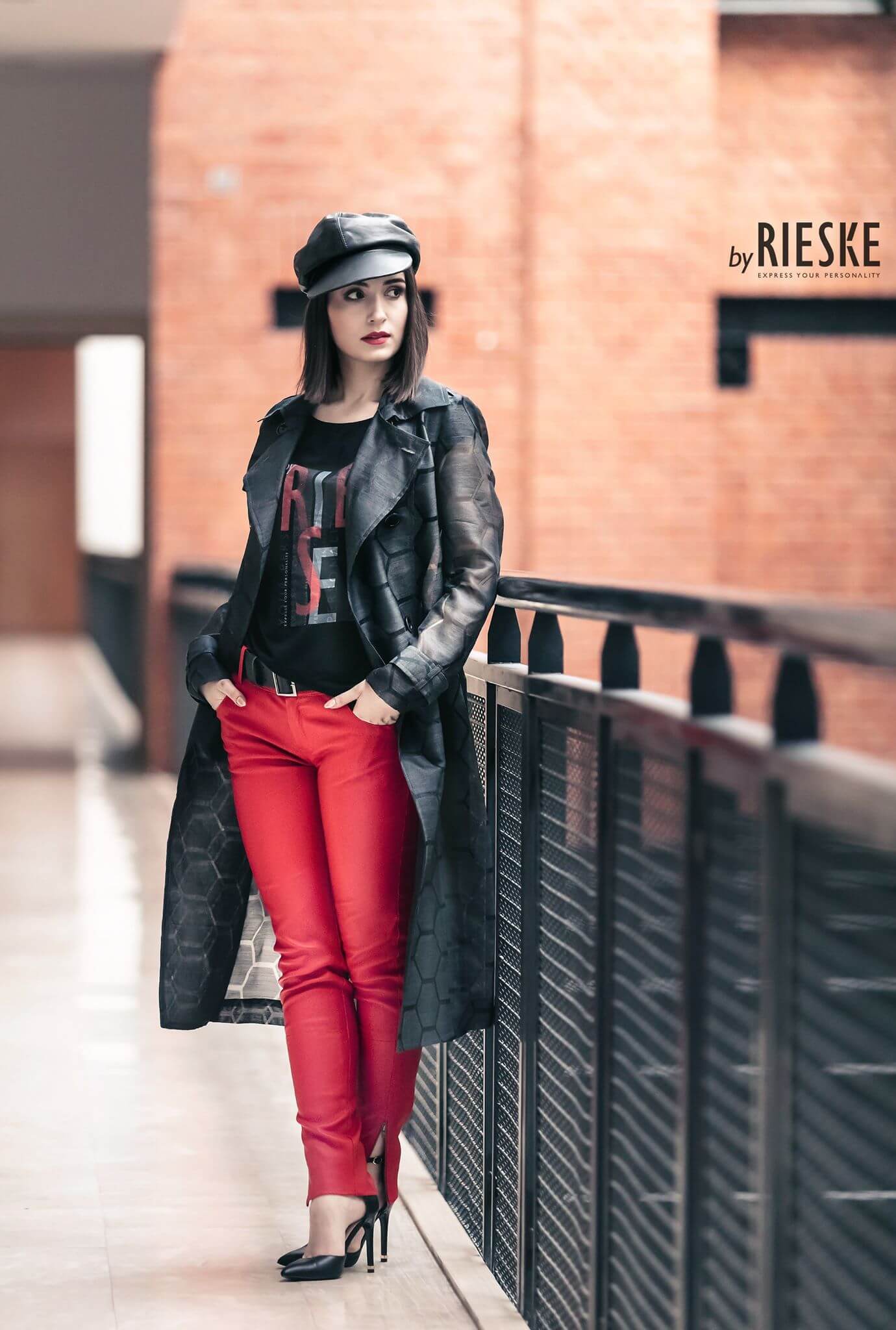 119012 RED LEATHER PANTS - By Rieske image 2
