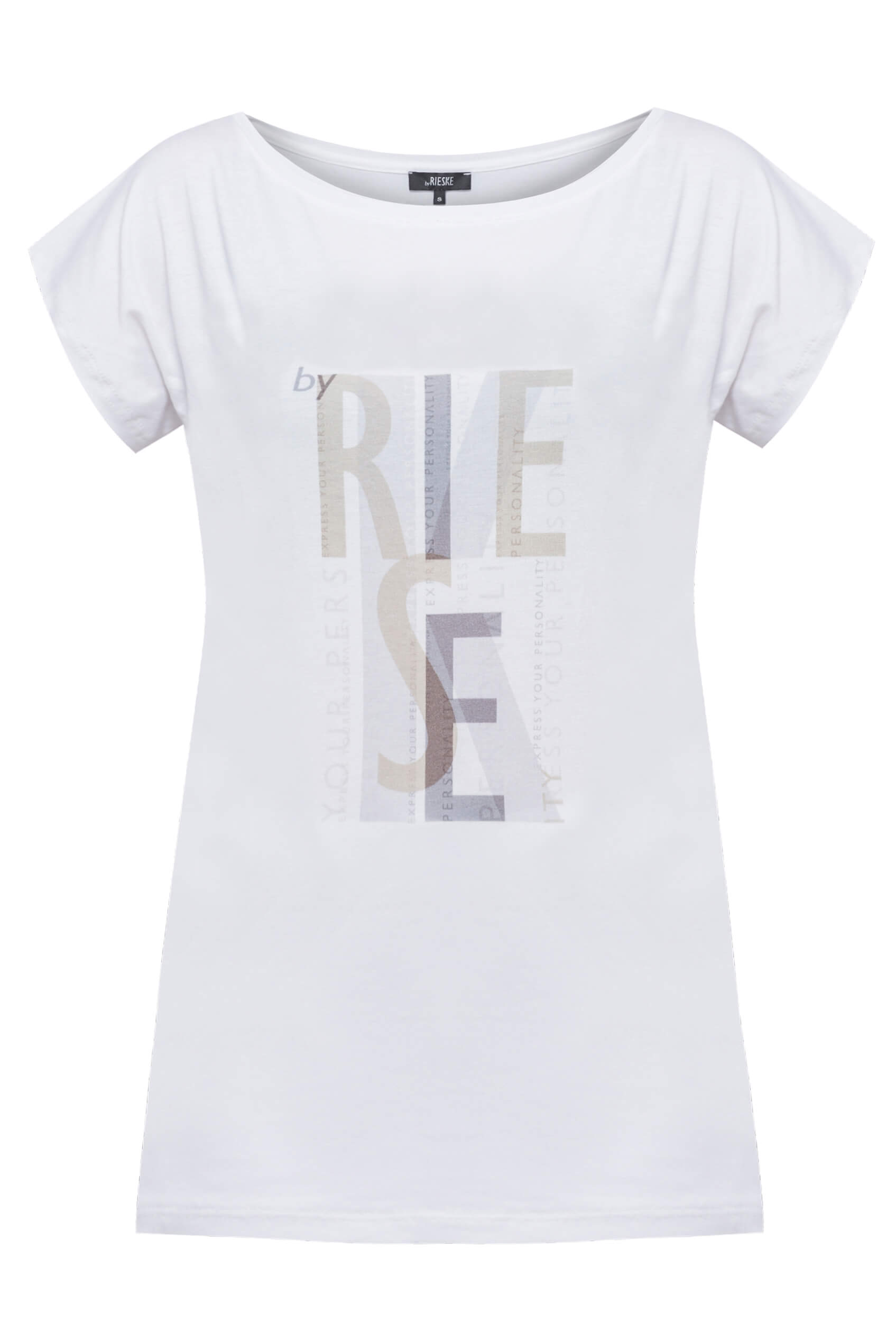 119019 FRONT PRINTED TOP WHITE - By Rieske image 3
