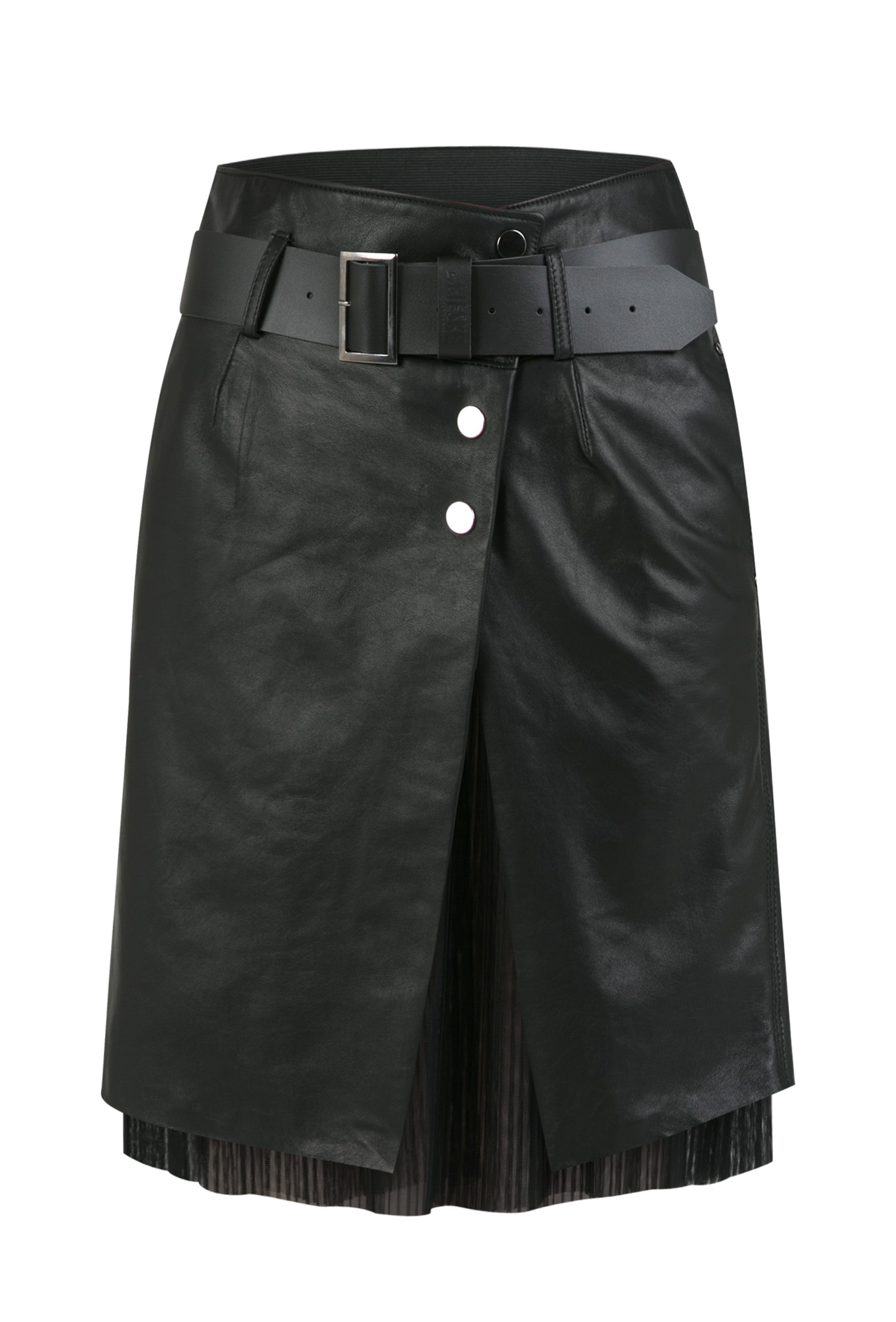 leather skirt, leather skirt with leather strap, black leather skirt, black natural leather skirt with petticoat, Italian leather skirt, natural leather skirt, black leather skirt, leather skirts with belt