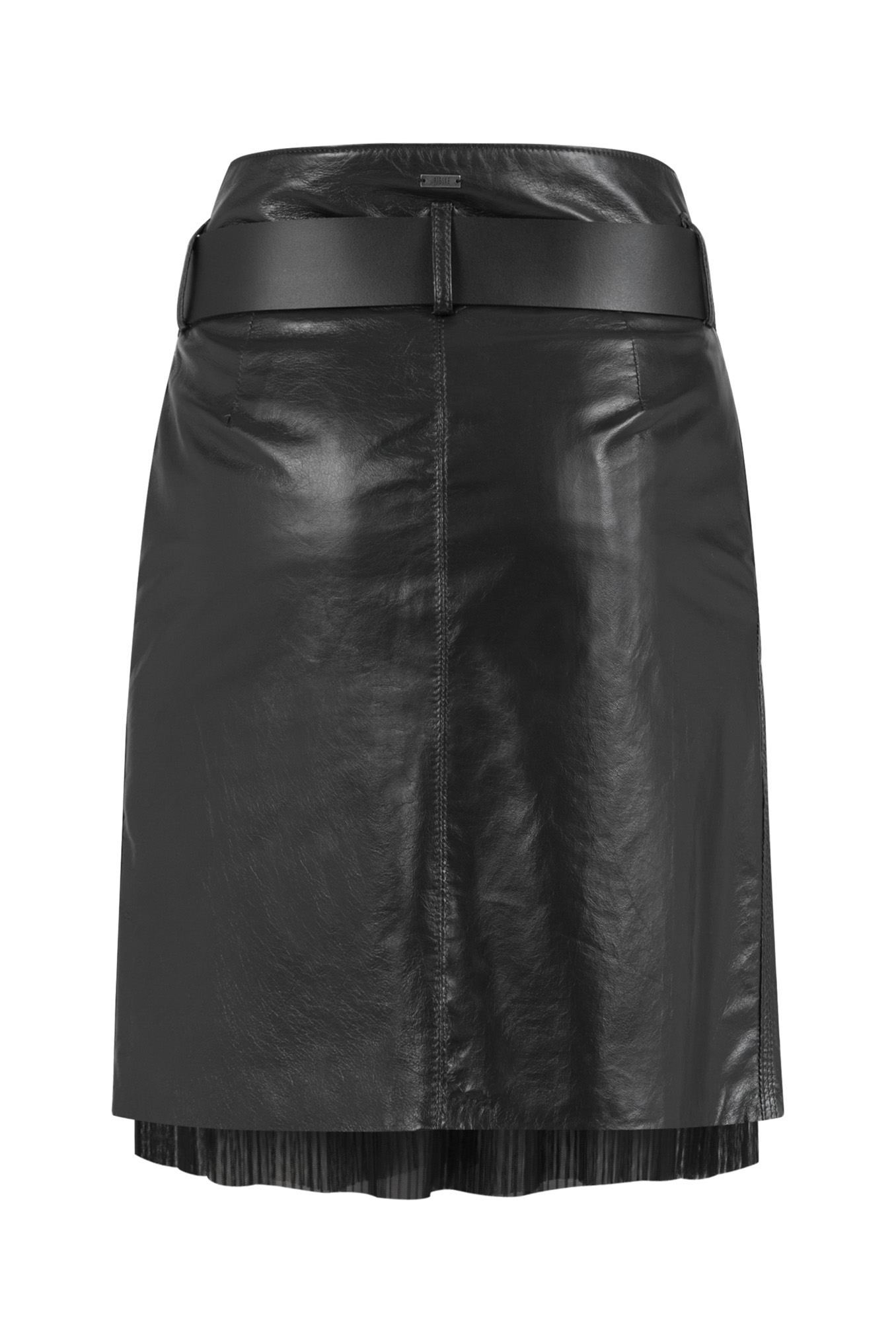 leather skirt, leather skirt with leather strap, graphite genuine leather skirt, graphite leather skirt with petticoat, Italian leather skirt, natural leather skirt,  graphite, leather skirts with petticoat, premium