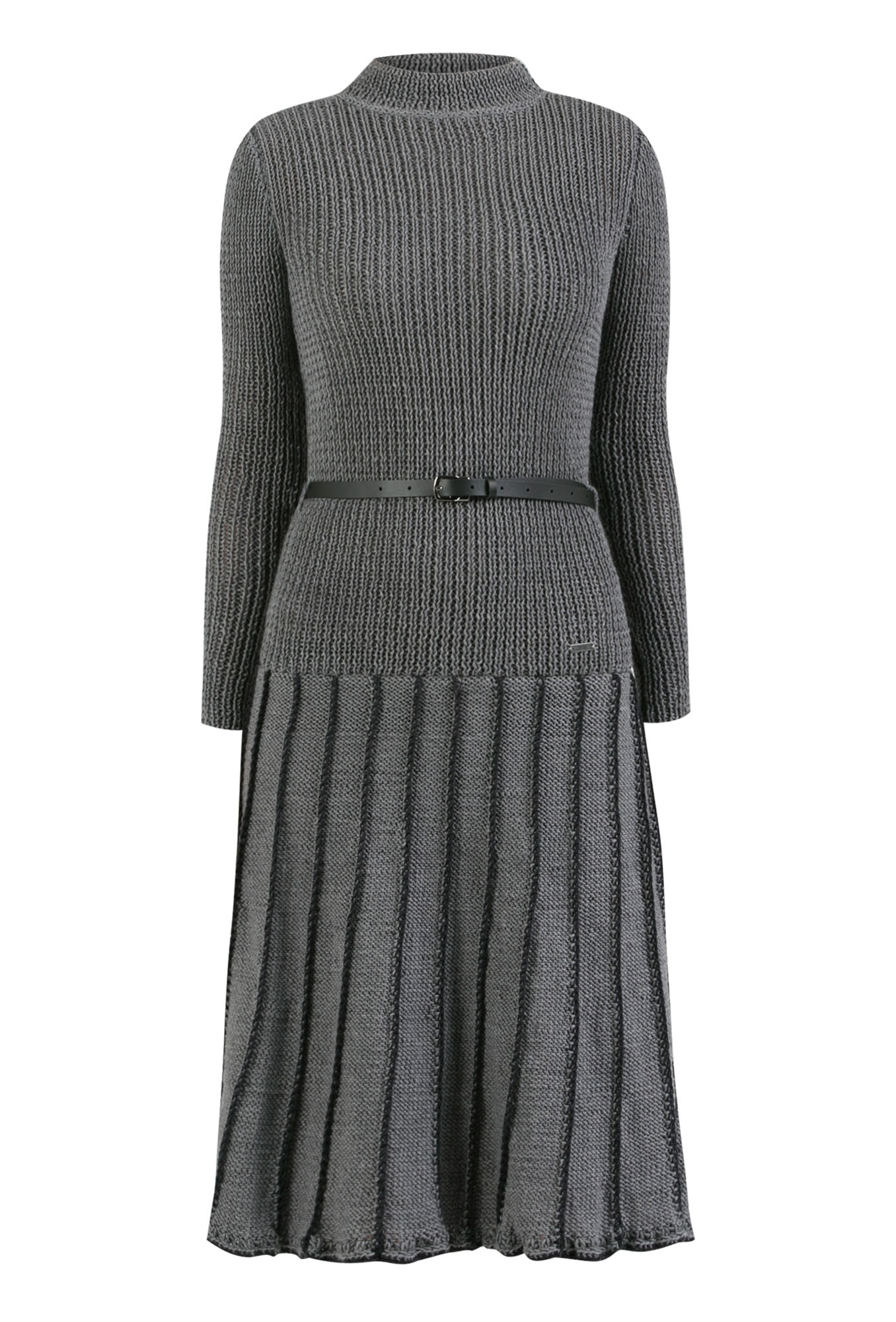 handmade dress, gray dress, 100% wool dress, over the knee dress, woolen dress, hand knitted dress, must have dress