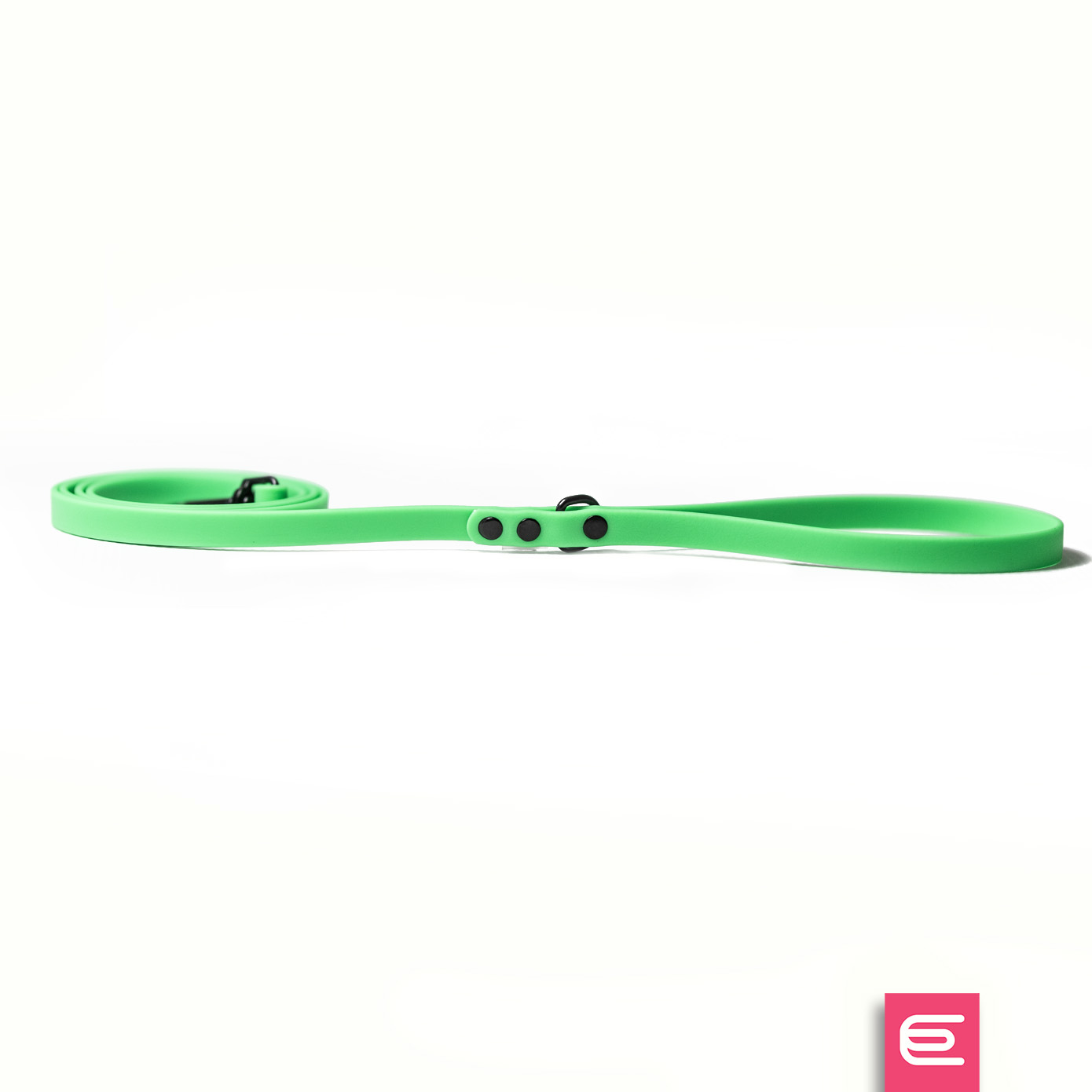 Smycz dla charcika włoskiego Neon Green BioThane® - EYESH -for dog walks- zdjęcie 1