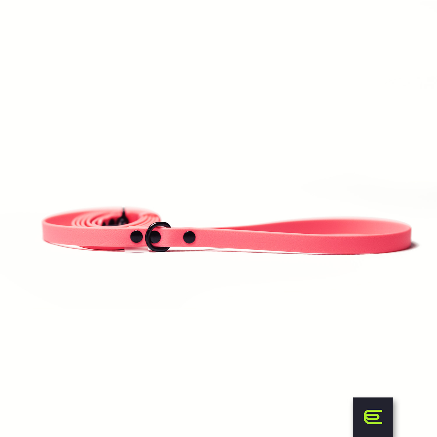 Smycz dla charcika włoskiego Neon Pink BioThane® - EYESH -for dog walks- zdjęcie 1