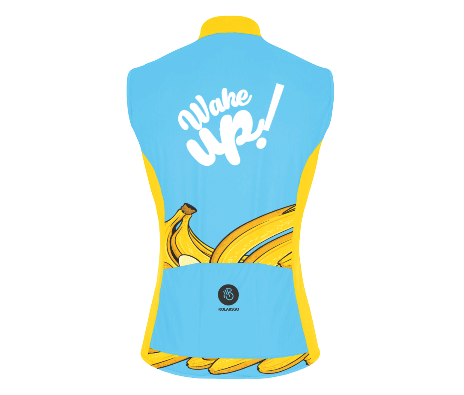 Cycling jersey without sleeves Wake up image 2