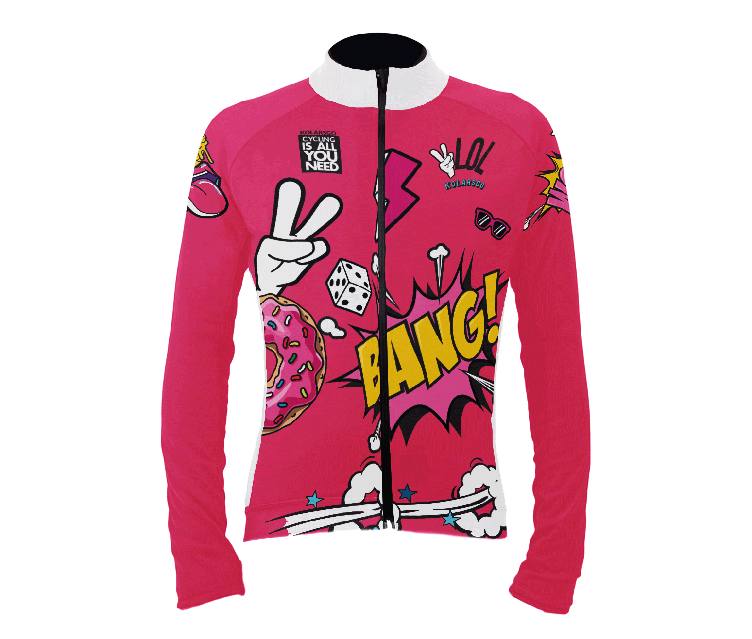 Cycling sweatshirt comics pink image 1