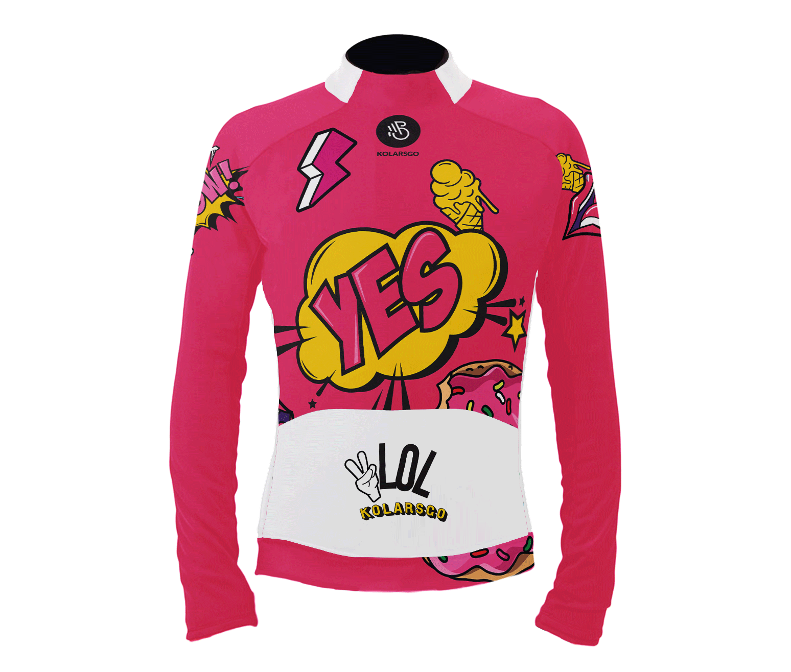 Fahrrad-Sweatshirt COmics pink bild 2