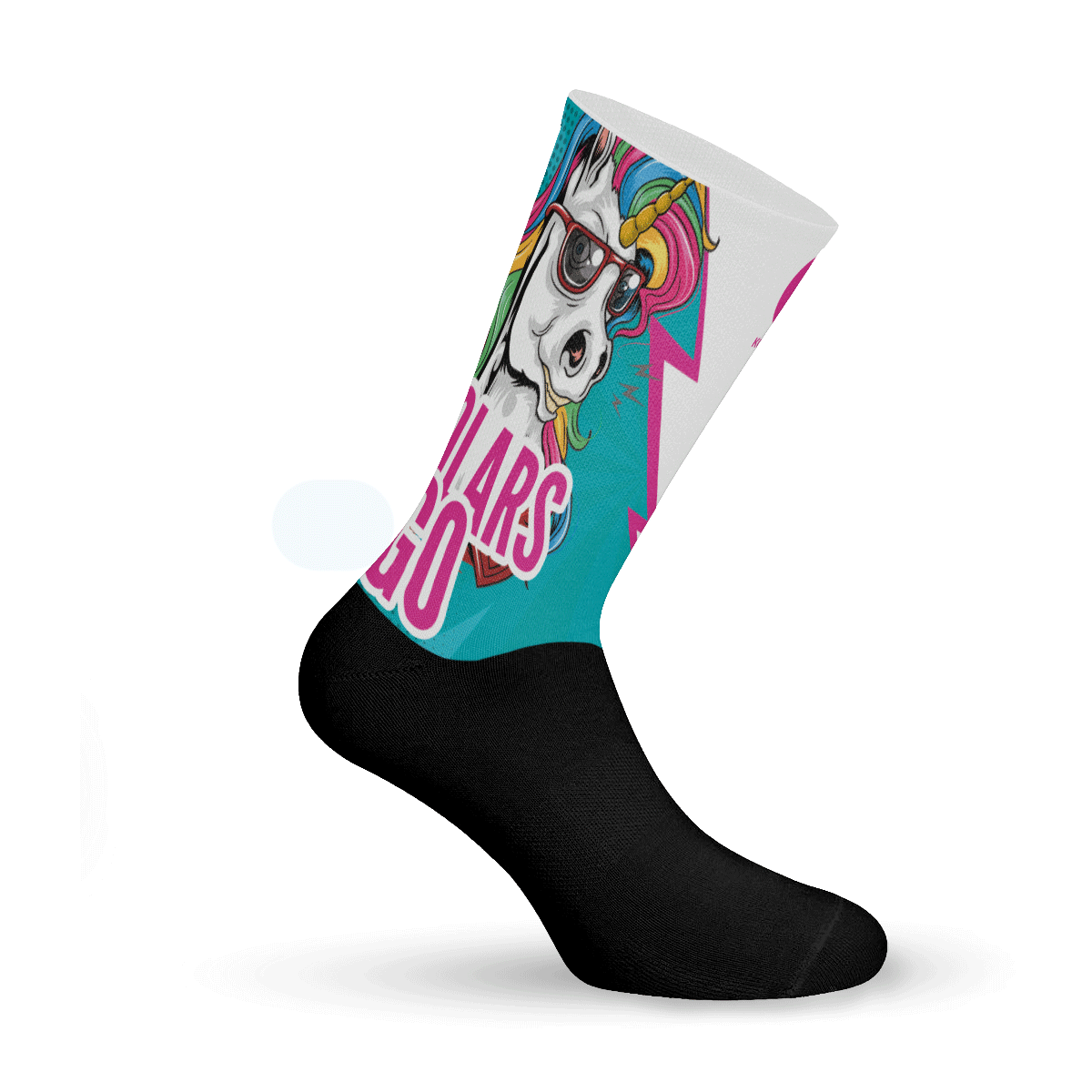 AERO cycling socks - UNICORN WHITE image 2