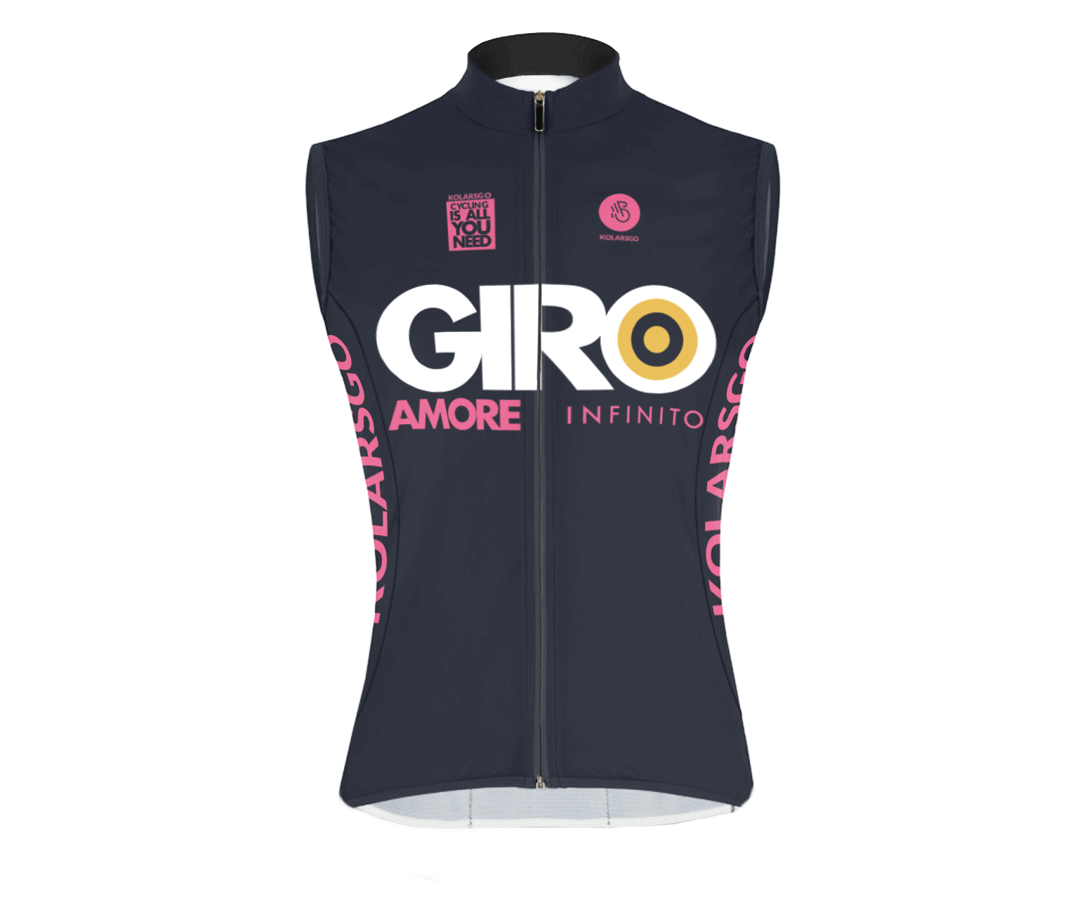 Cycling jersey without sleeves Giro Dark Blue image 1