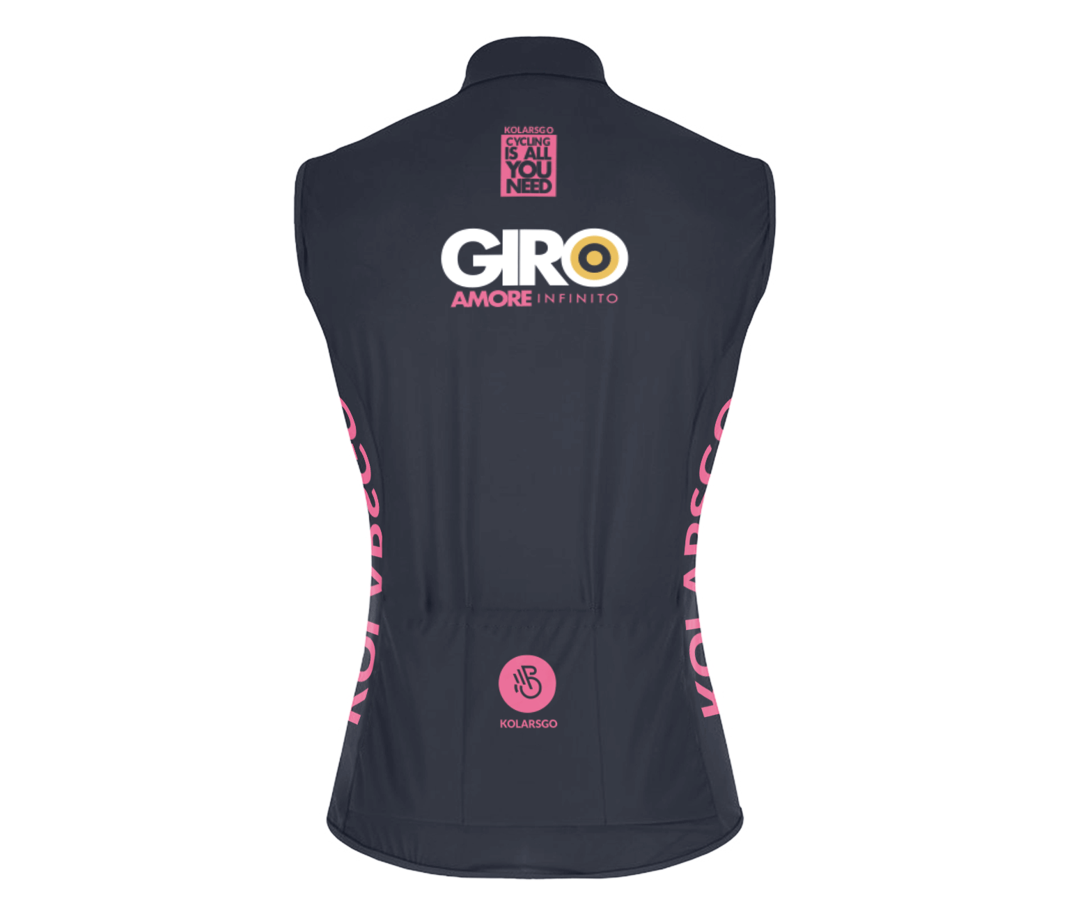 Cycling jersey without sleeves Giro Dark Blue image 2