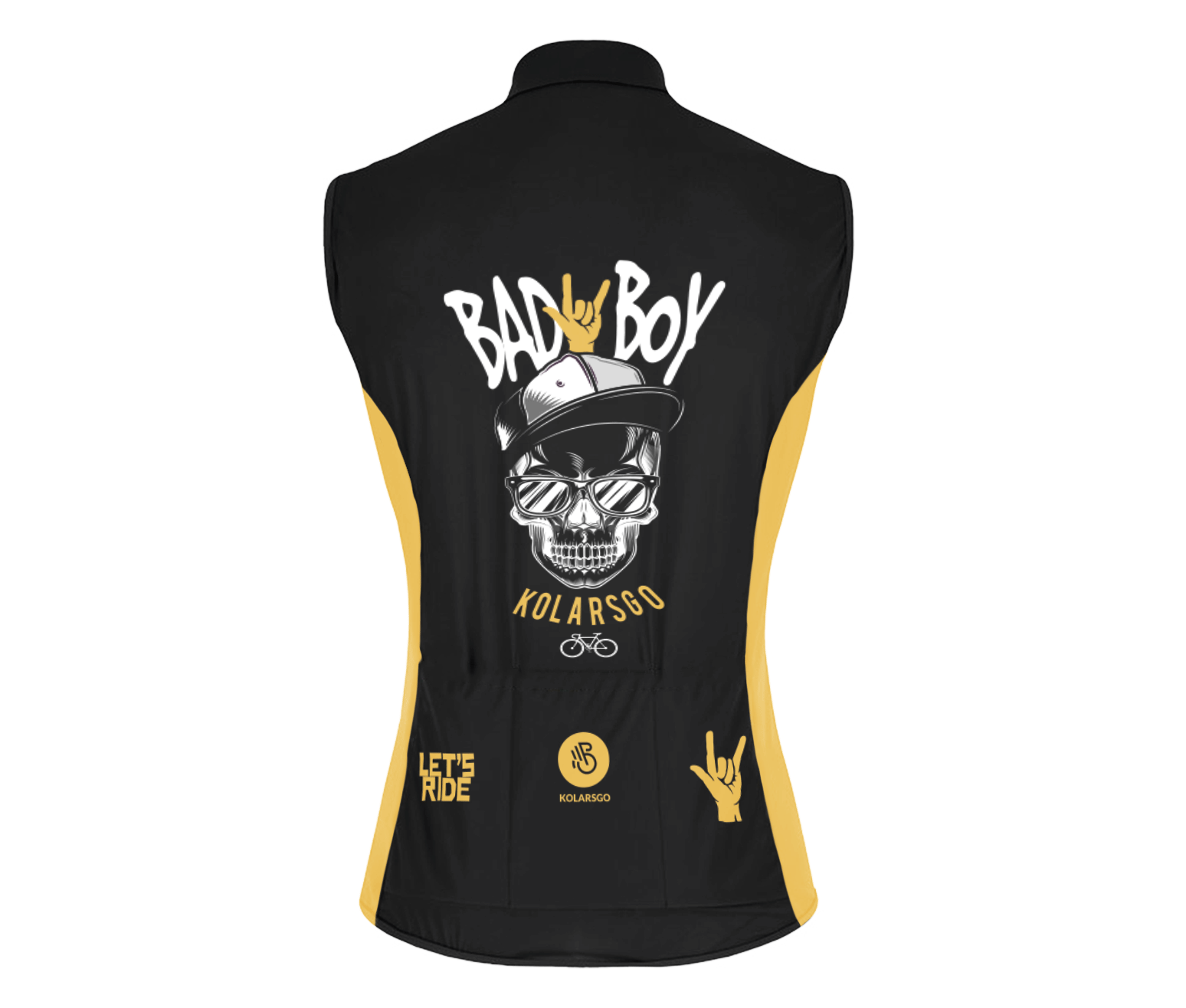 Cycling jersey without sleeves bad boy image 2