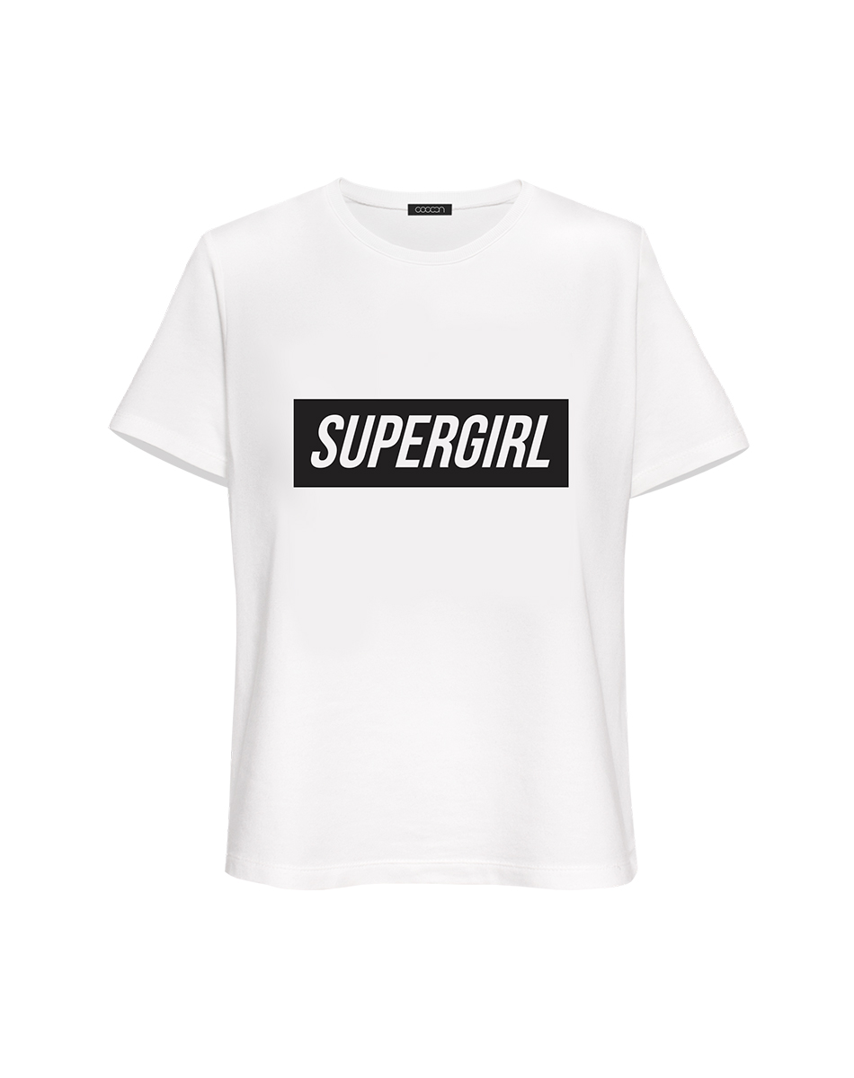 t-shirt SUPERGIRL white - COCOON zdjęcie 3