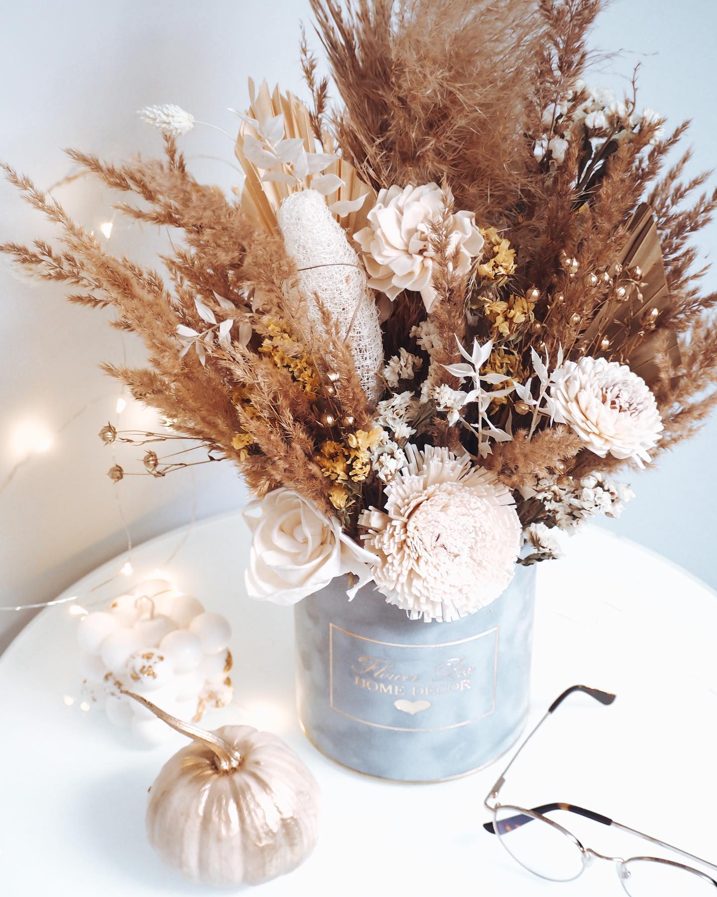 Flower Box bukiet traw i sholi  M(PREMIUM) zdjęcie 2