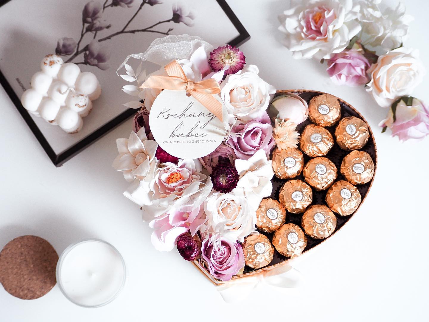 Flower Box Serce Ferrero M złote zdjęcie 2
