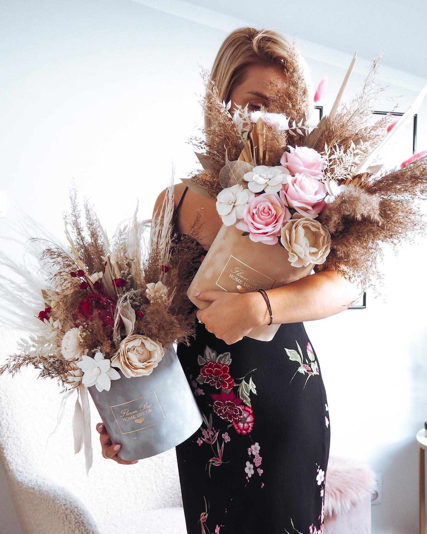 Flower Box Boho róż  (PREMIUM) zdjęcie 2