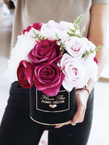 Flower Box sweet roses black zdjęcie 3