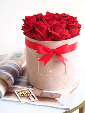 Flower Box róża welurowo-silikonowa  (PREMIUM) zdjęcie 2