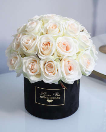Flower Box róża kremowa (PREMIUM) zdjęcie 2