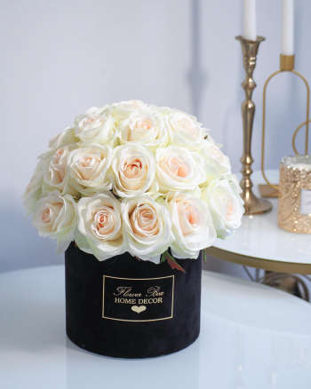 Flower Box róża kremowa (PREMIUM) zdjęcie 3