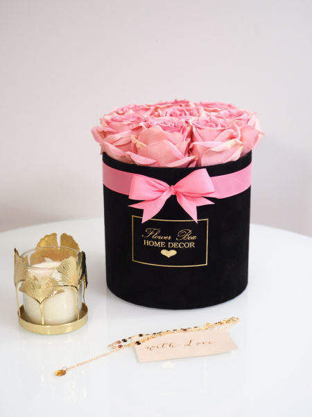 Flower Box róża różowa (PREMIUM) zdjęcie 1