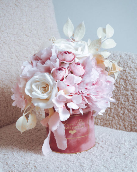 Flower Box brudny róż krem  (PREMIUM) zdjęcie 2