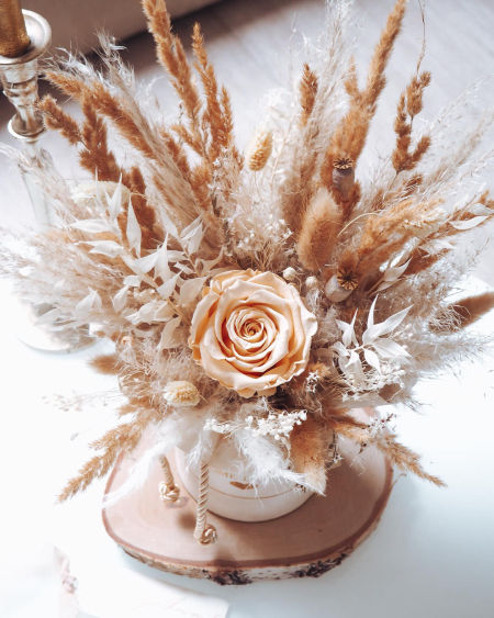 Flower Box wieczna róża duży bukiet suszu (PREMIUM) zdjęcie 2