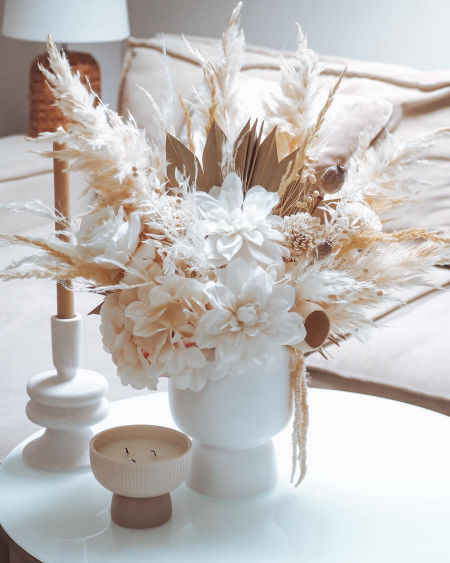 Flower Box susz dekoracyjny  Boho osłonka ceramiczna  (PREMIUM) zdjęcie 1