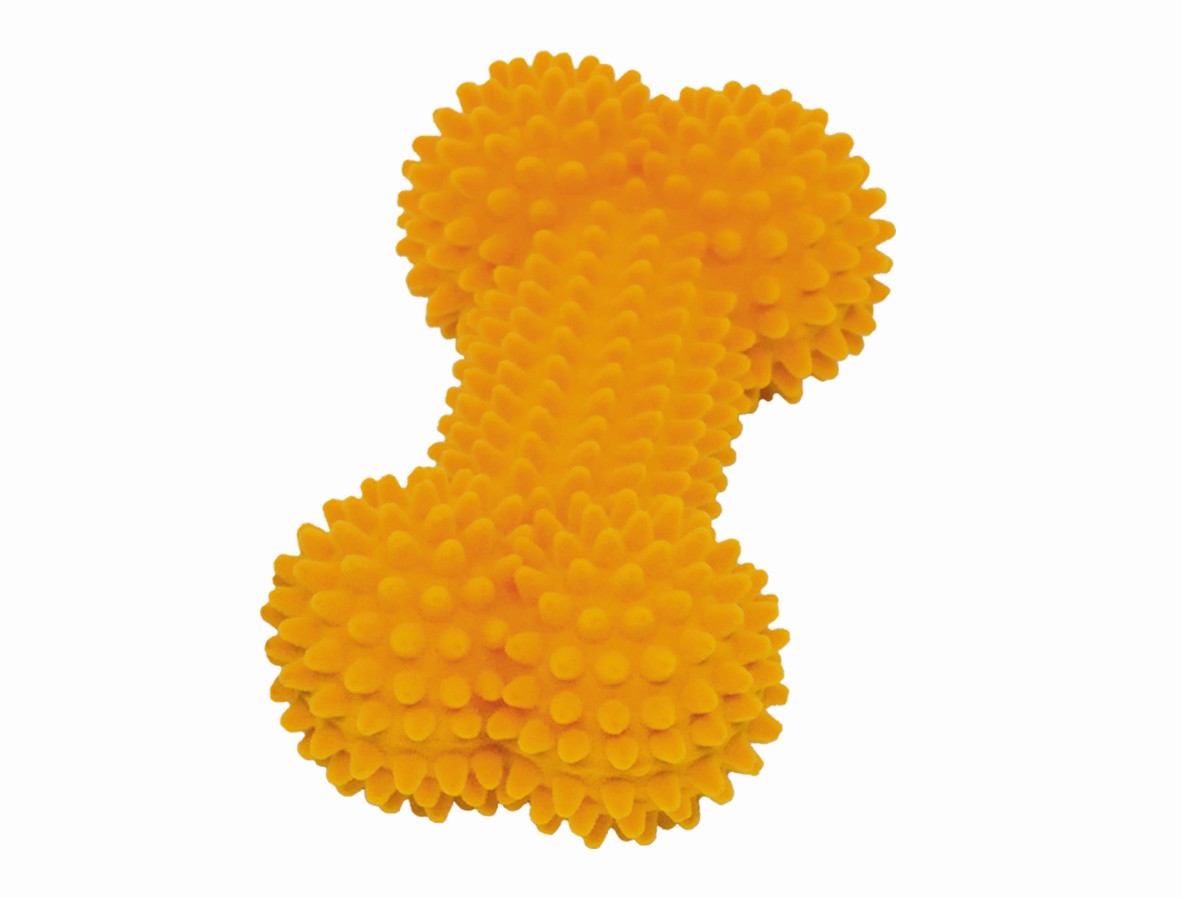 Zabawka kość TPR spiky bone "Flocking" orange 15cm - Nobby zdjęcie 1