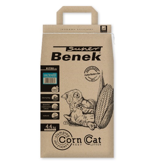 Żwirek dla kota Super Benek CORN CAT ULTRA MORSKA BRYZA 7l - Certech zdjęcie 1