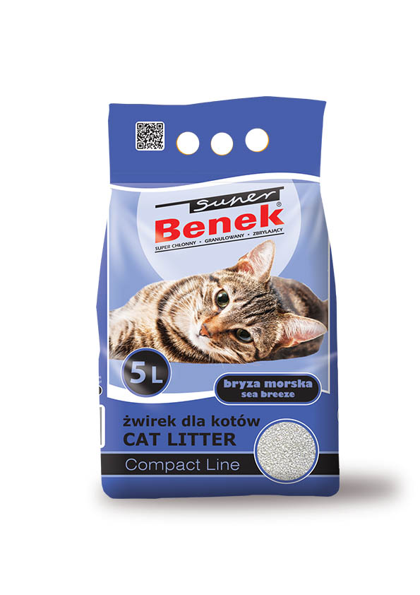 Żwirek dla kota Super Benek COMPACT MORSKA BRYZA 5l - Certech zdjęcie 1