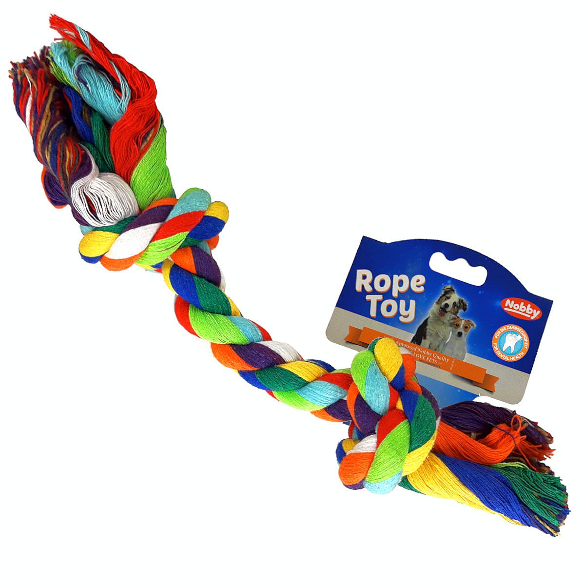 Zabawka Sznur szarpak dla psa Kolorowy Rope Toy Nobby 29cm - Nobby zdjęcie 1