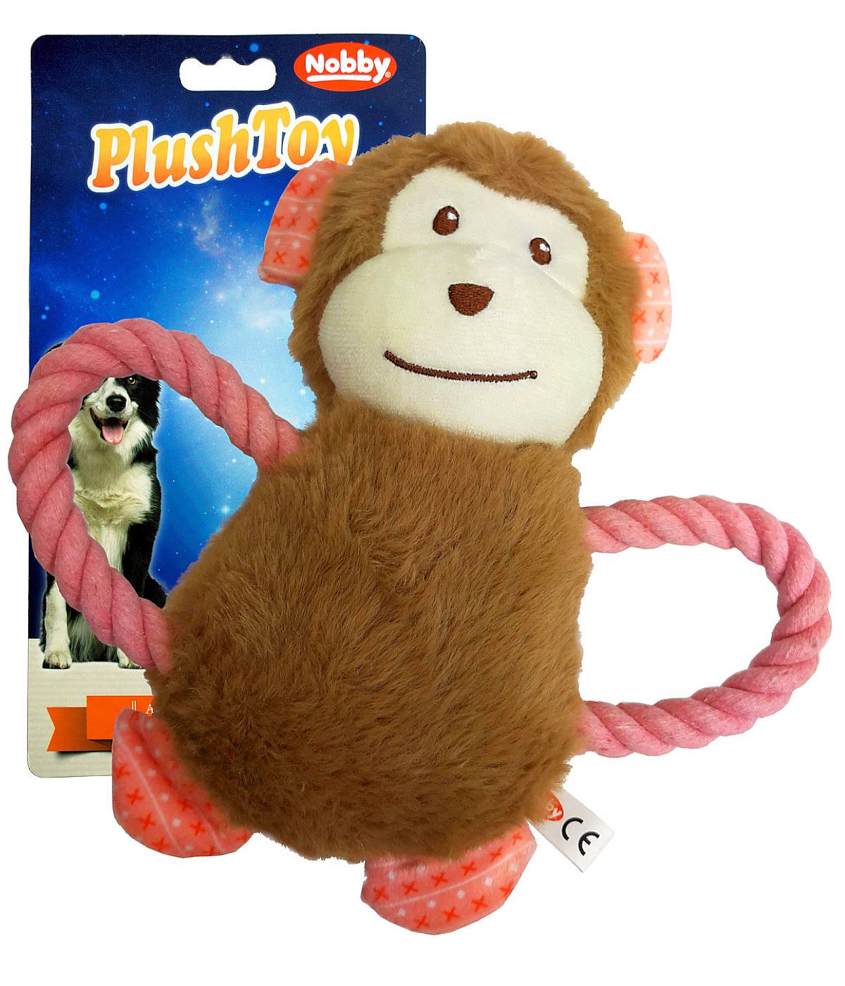 Nylonowa Piszcząca Zabawka psa Szczeniaka plush monkey Nobby 21cm - Nobby zdjęcie 1