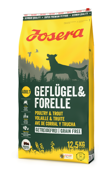 Josera GEFLUGEL & FORELLE 15 kg dla psów aktywnych kurczak pstrąg - Josera zdjęcie 1